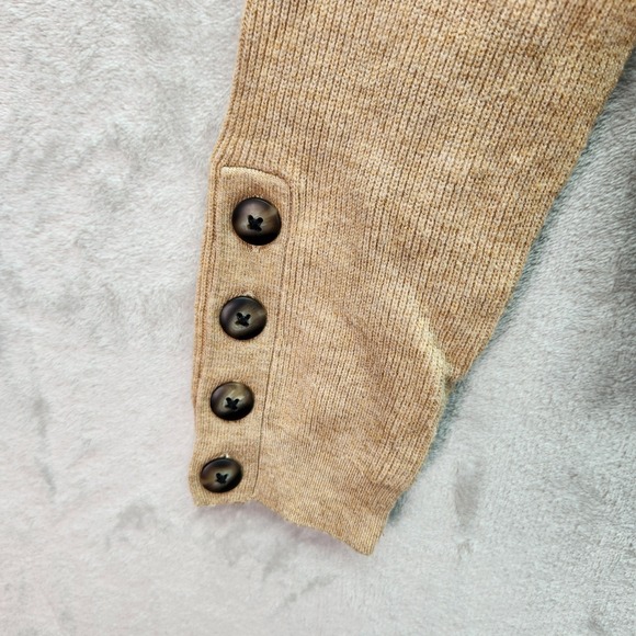 On 34th Sweater Womens Small Warm Camel Heather Raglan Sleeve Crewneck Office - Picture 4 of 7